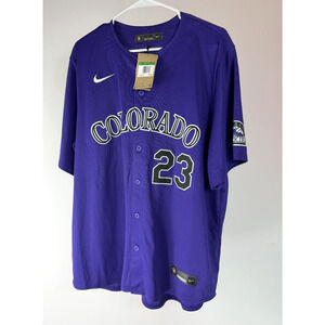 Colorado Rockies #23 Kris Bryant Nike Vapor Limited Jersey NWT Size XL